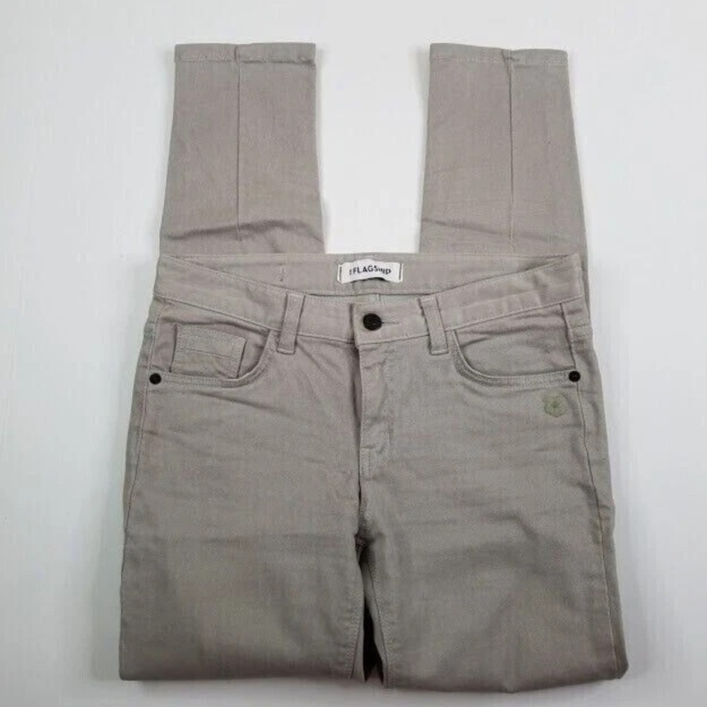 The Flagship Women's Light Grey Skinny Jeans Size 30‎ Low Rise Stretch Denim